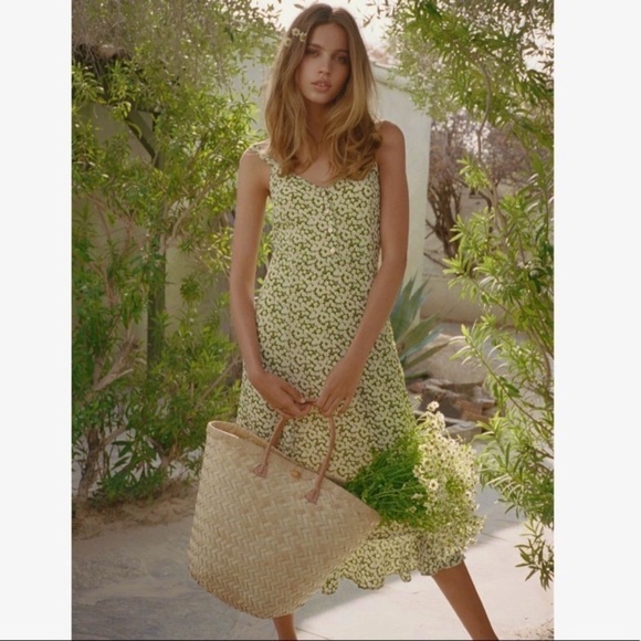 Lulus Green Floral Print Midi Dress - Picture 2 of 12